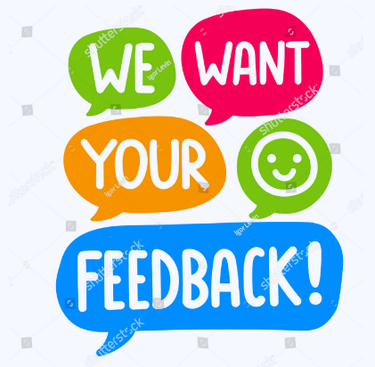 We want your feedback graphic